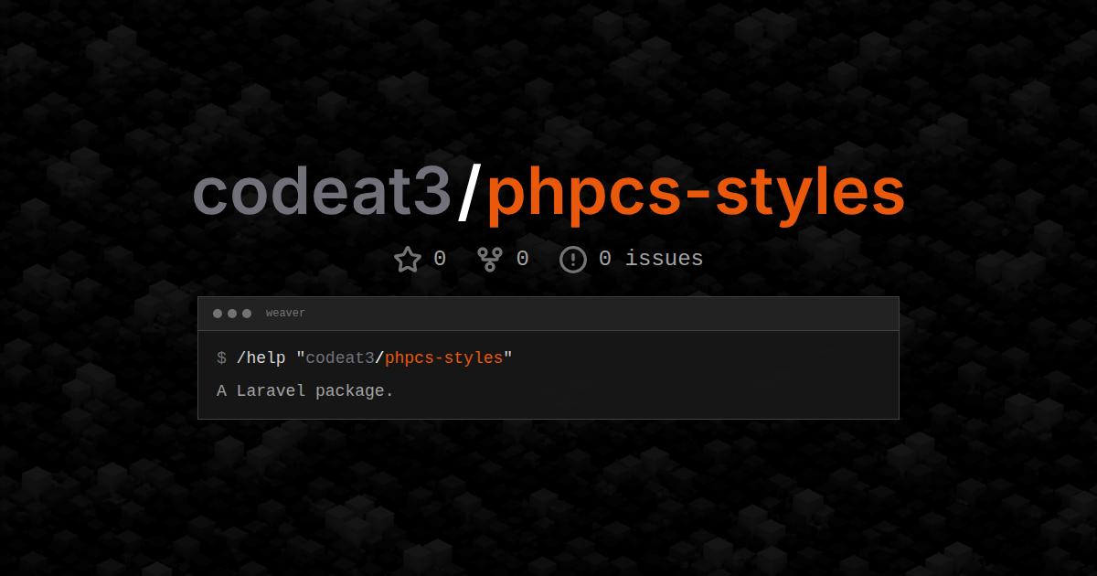 codeat3/phpcs-styles