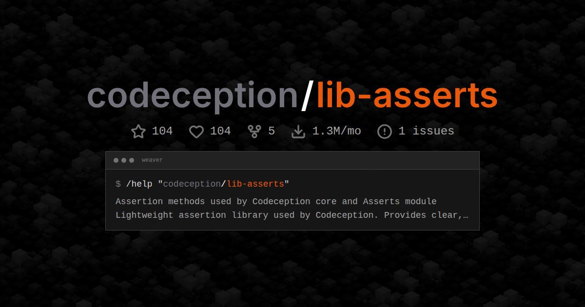 codeception/lib-asserts