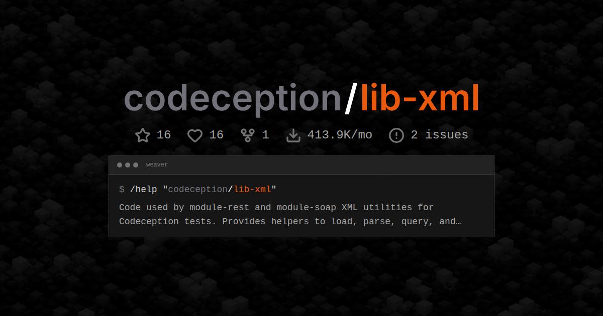 codeception/lib-xml