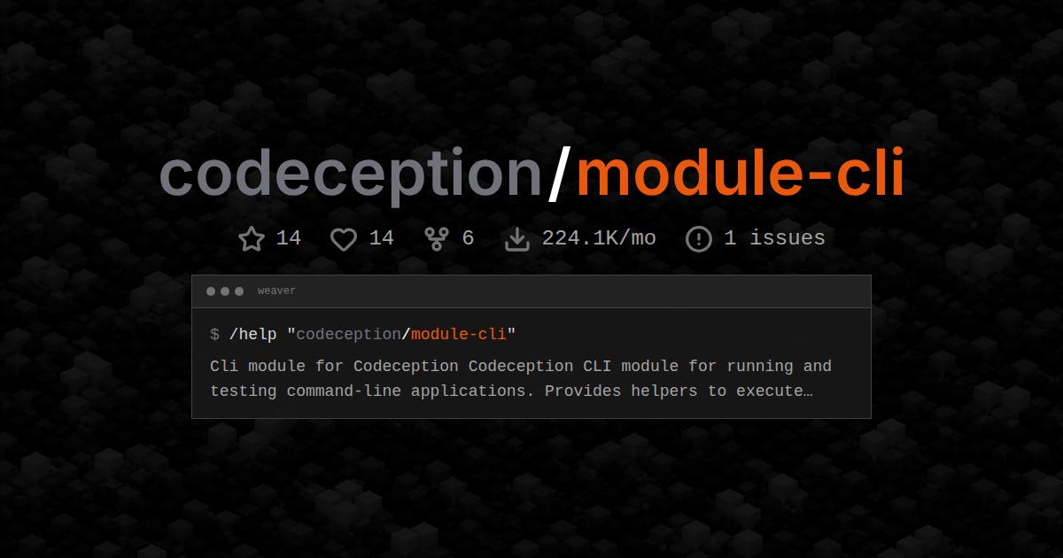 codeception/module-cli