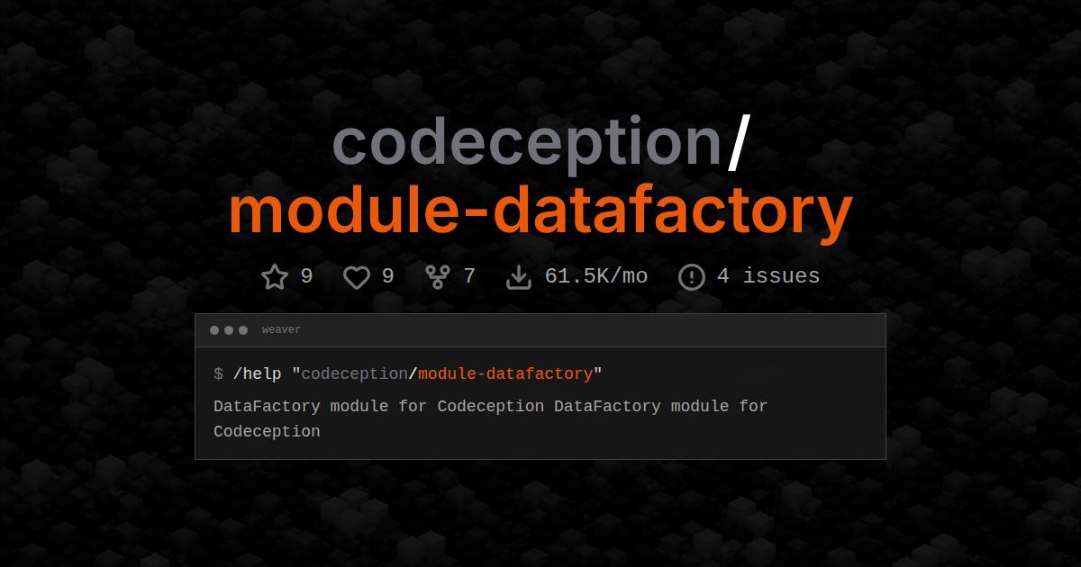 codeception/module-datafactory