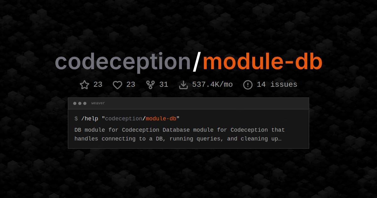 codeception/module-db