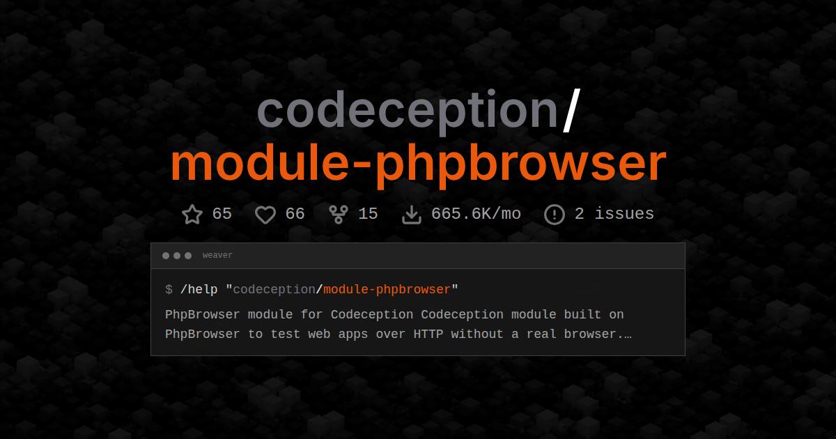 codeception/module-phpbrowser