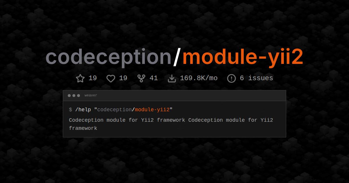 codeception/module-yii2