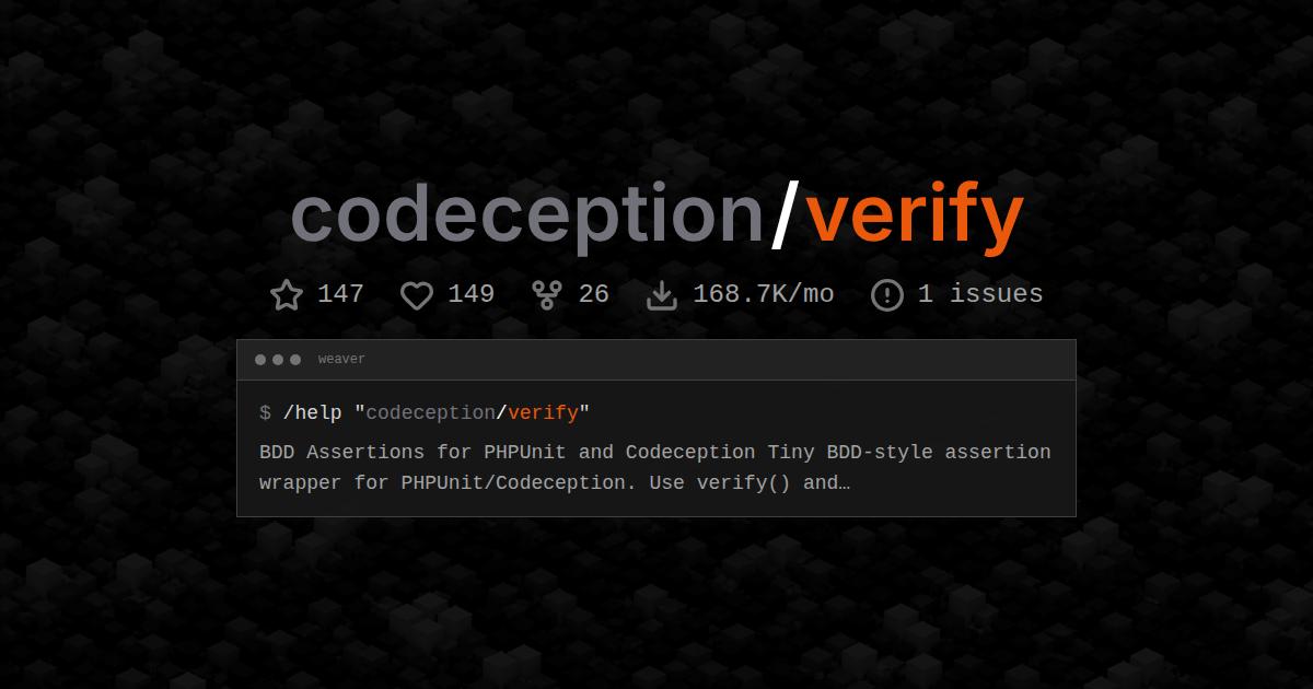 codeception/verify