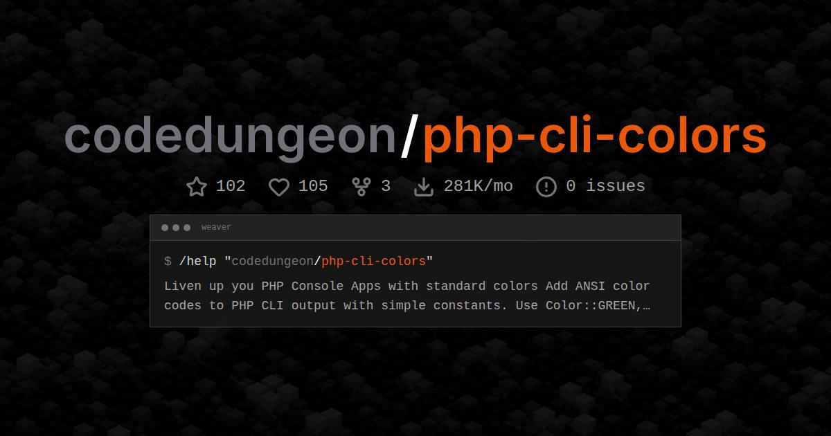 codedungeon/php-cli-colors