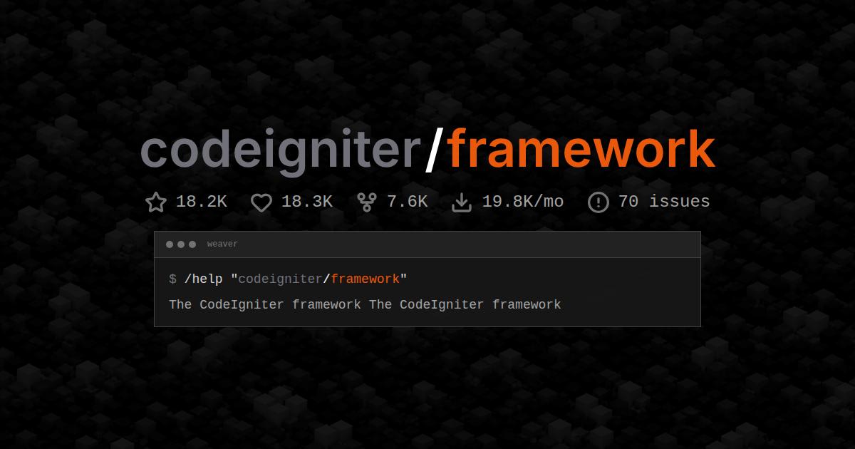 codeigniter/framework