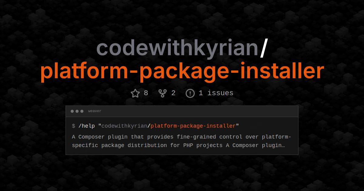 codewithkyrian/platform-package-installer