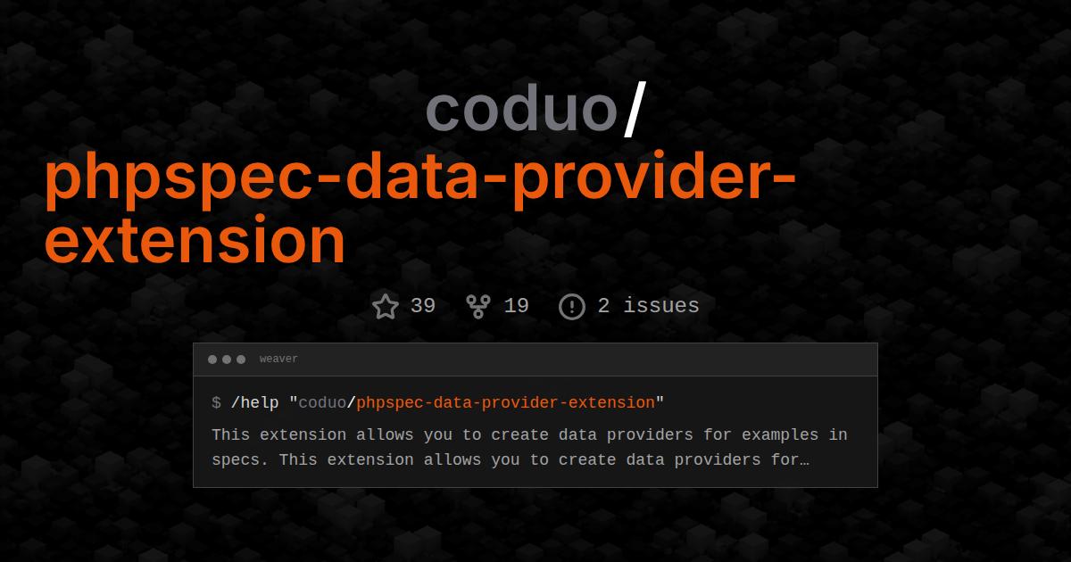 coduo/phpspec-data-provider-extension