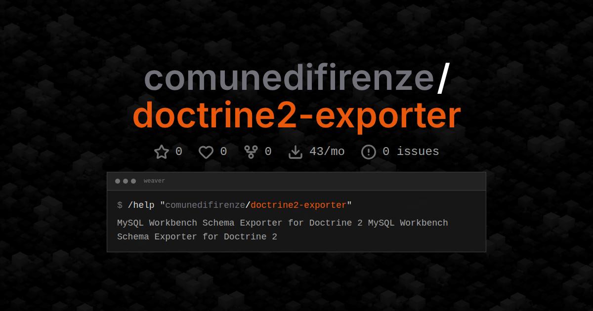 comunedifirenze/doctrine2-exporter