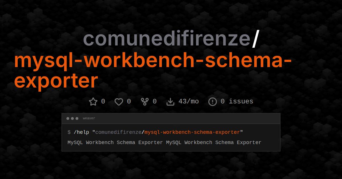 comunedifirenze/mysql-workbench-schema-exporter