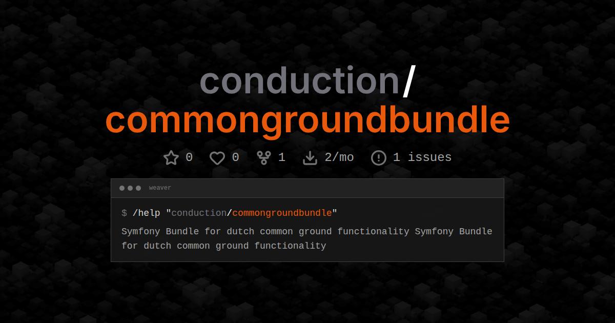 conduction/commongroundbundle
