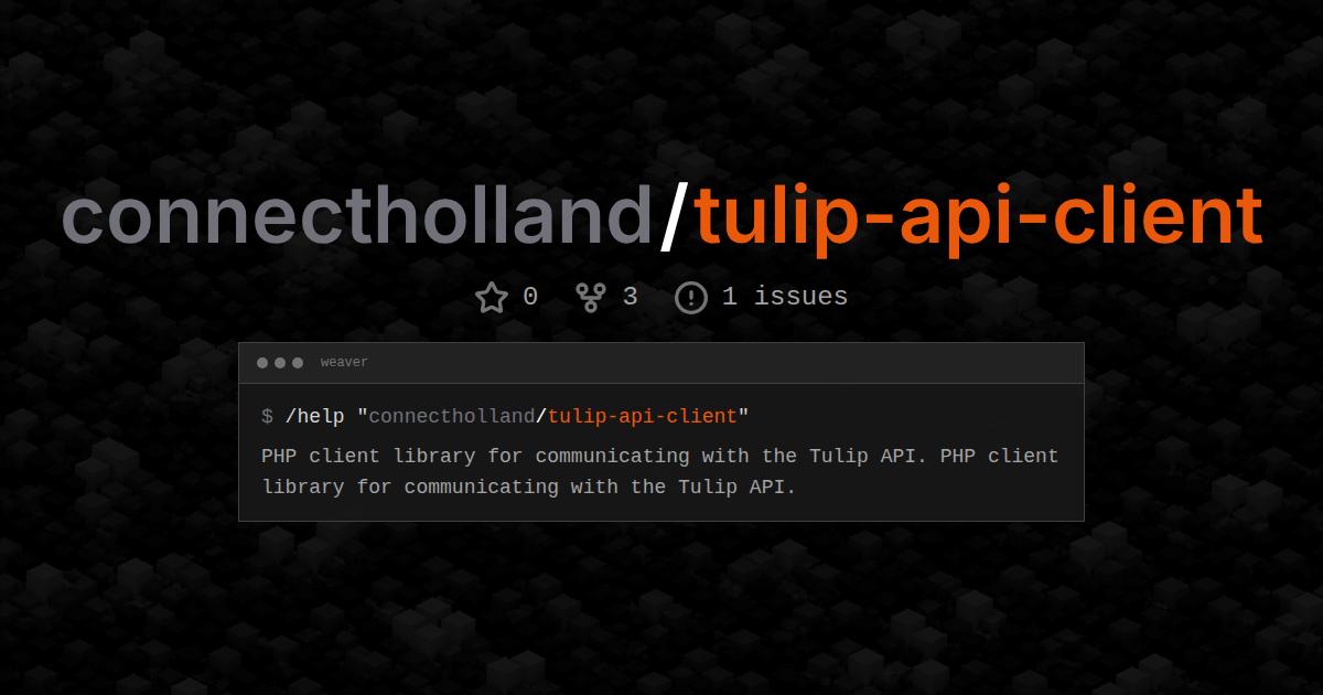 connectholland/tulip-api-client