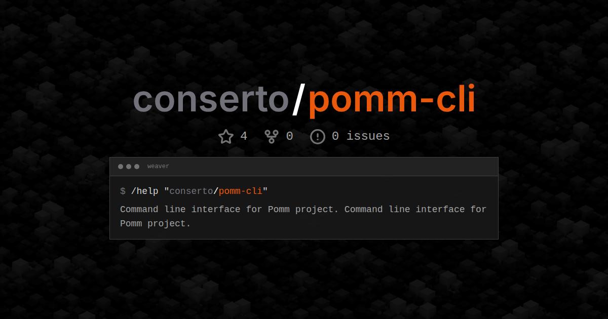 conserto/pomm-cli