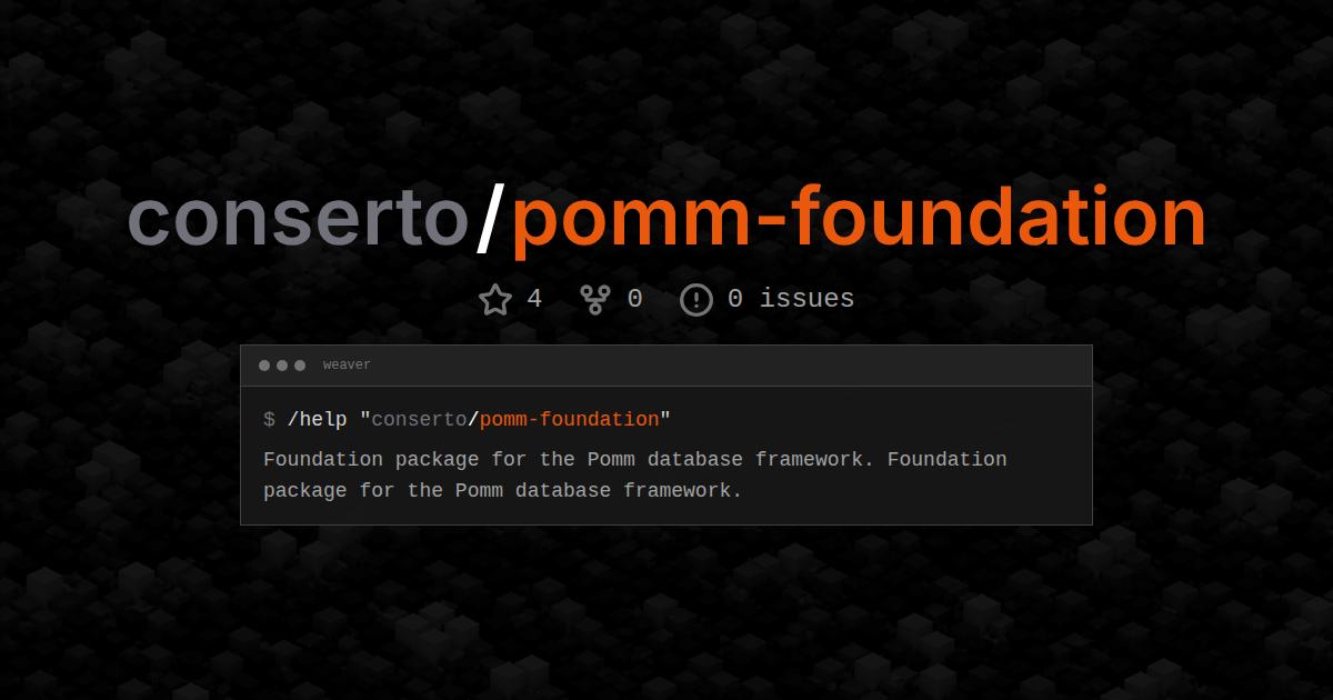 conserto/pomm-foundation