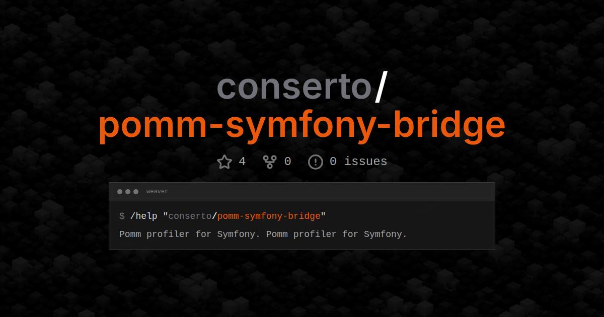 conserto/pomm-symfony-bridge