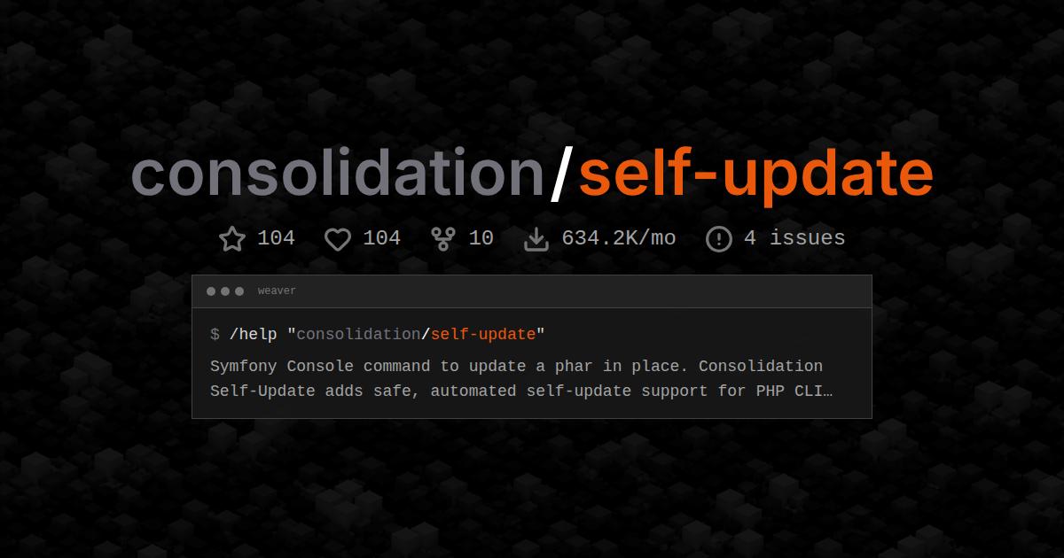 consolidation/self-update