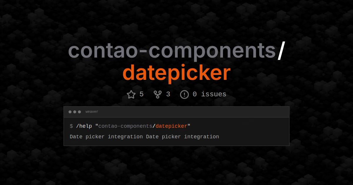 contao-components/datepicker