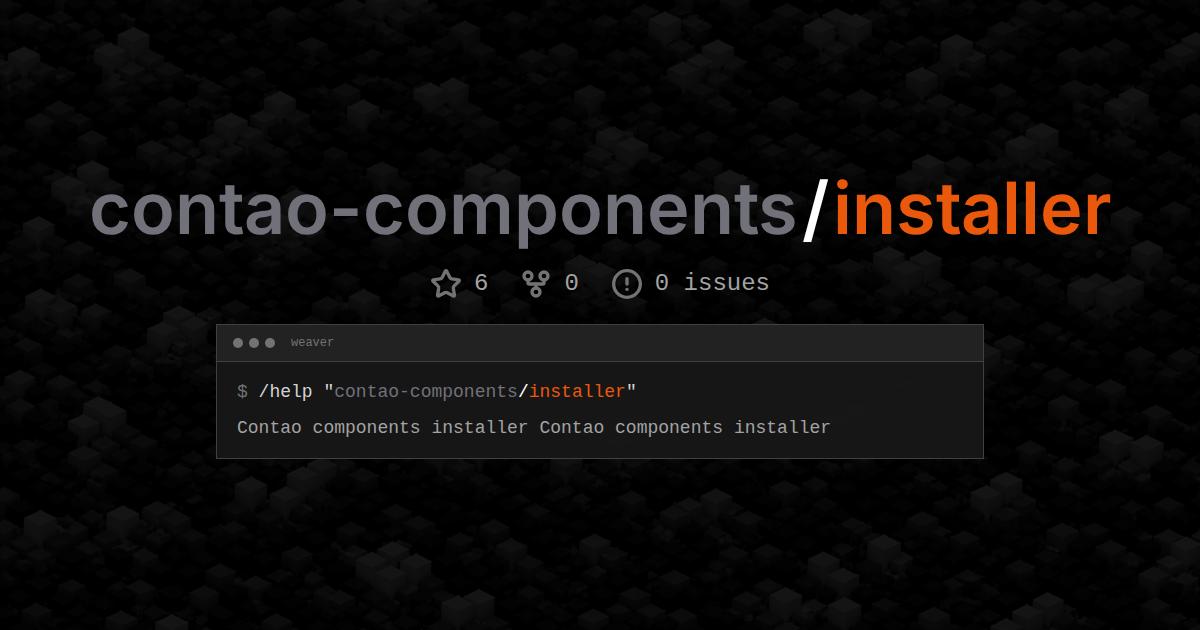 contao-components/installer