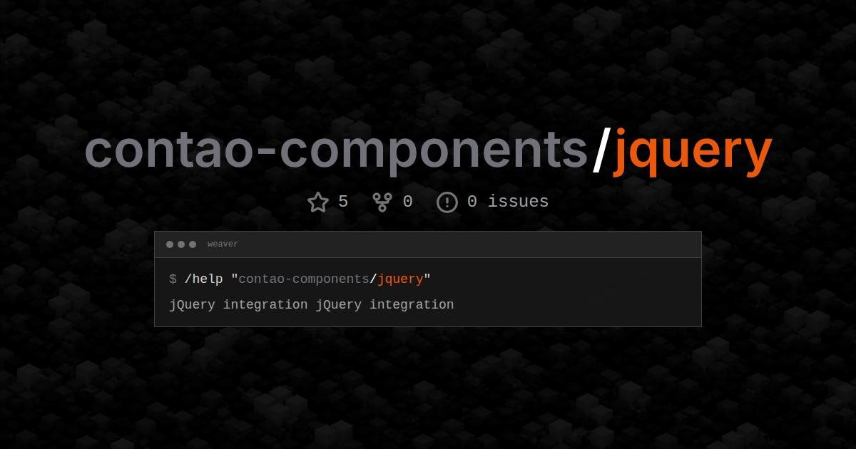 contao-components/jquery