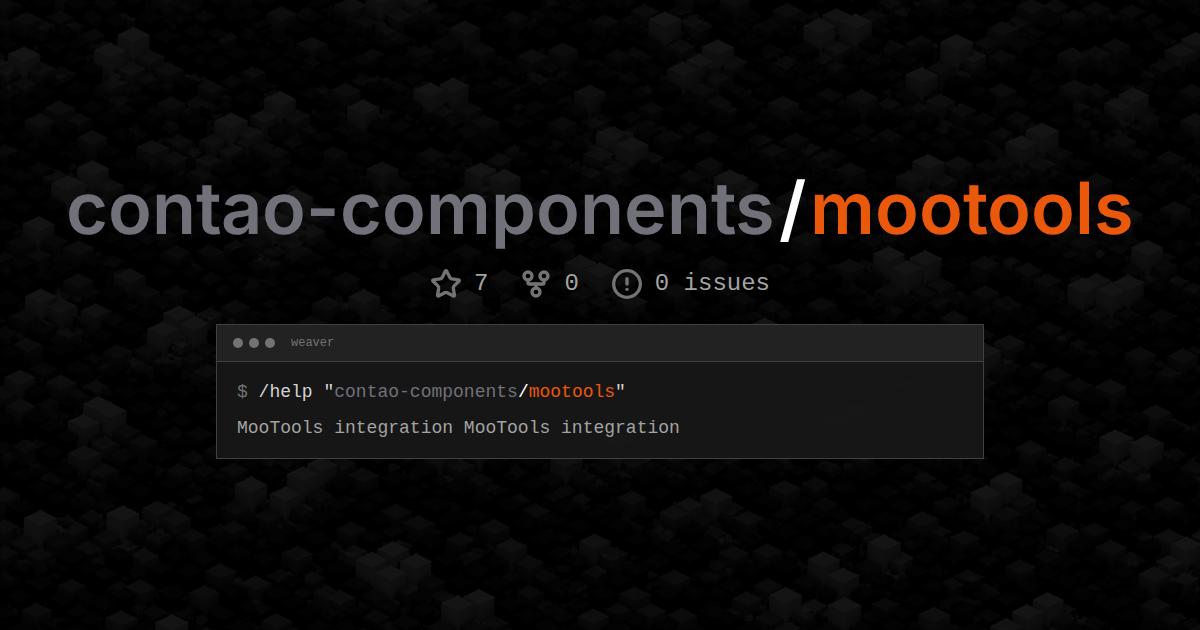 contao-components/mootools