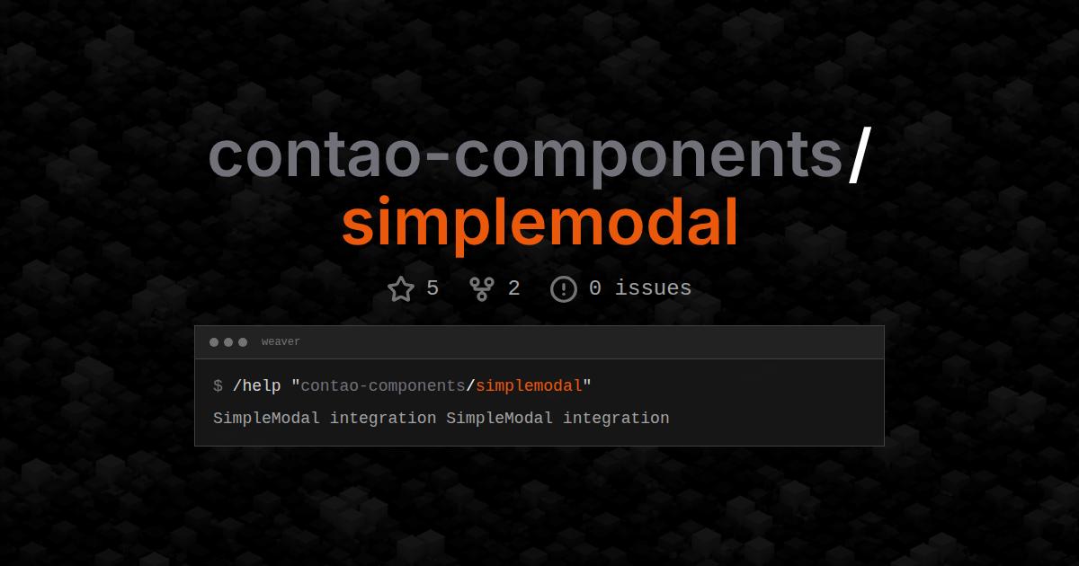 contao-components/simplemodal