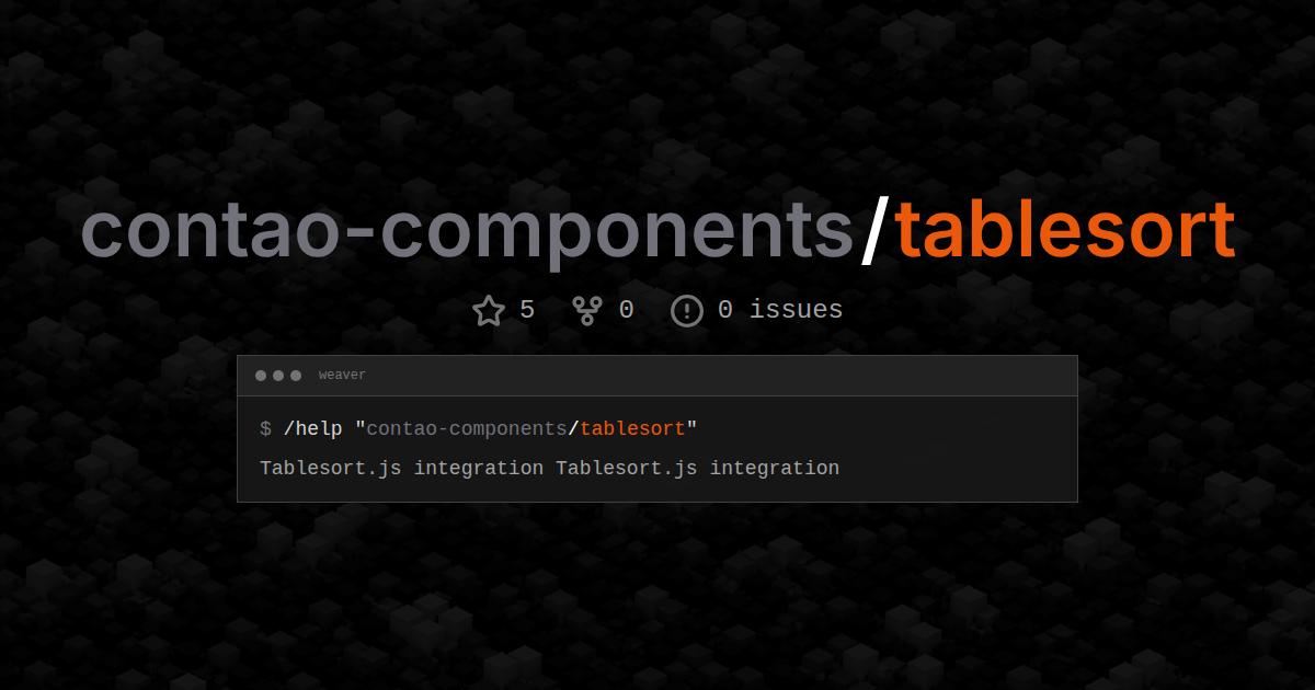 contao-components/tablesort