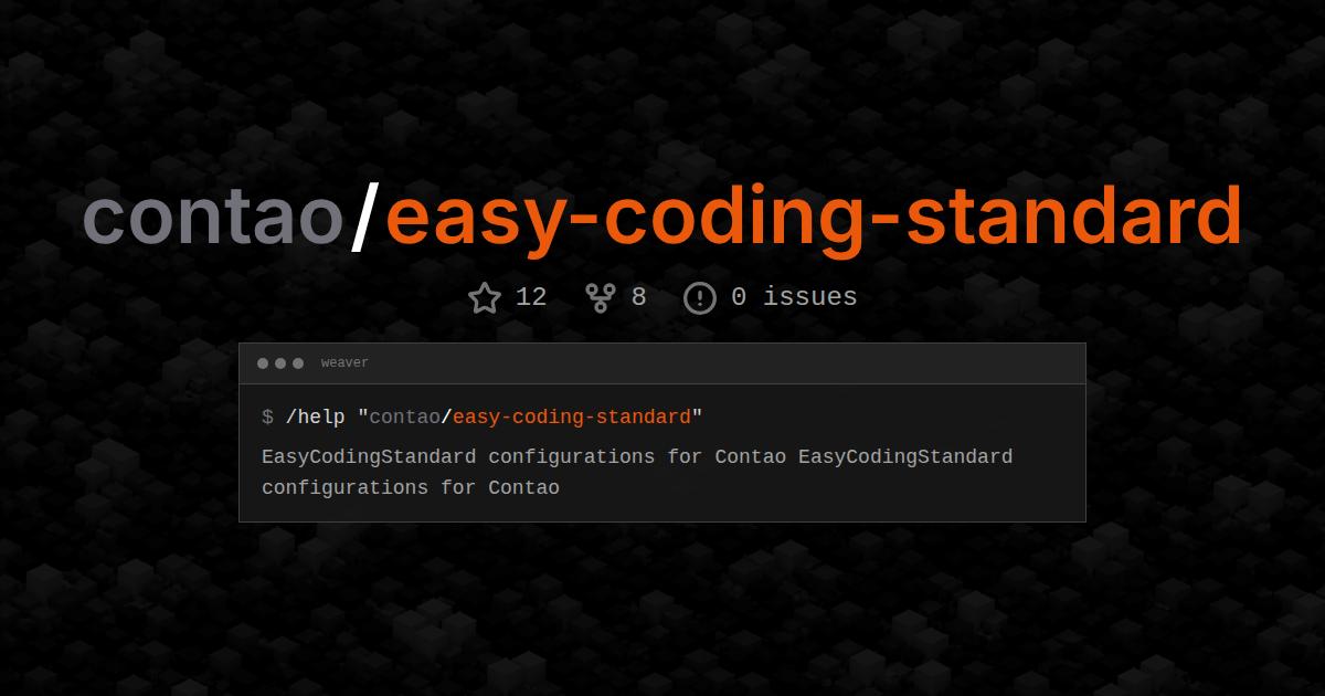contao/easy-coding-standard