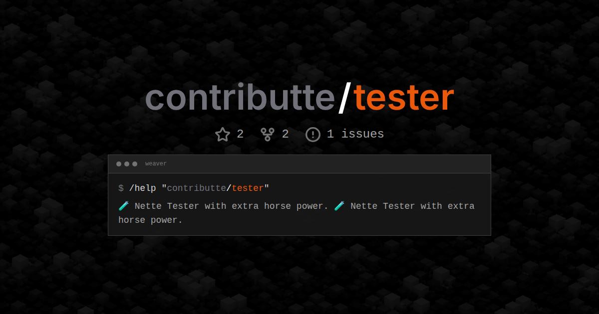 contributte/tester