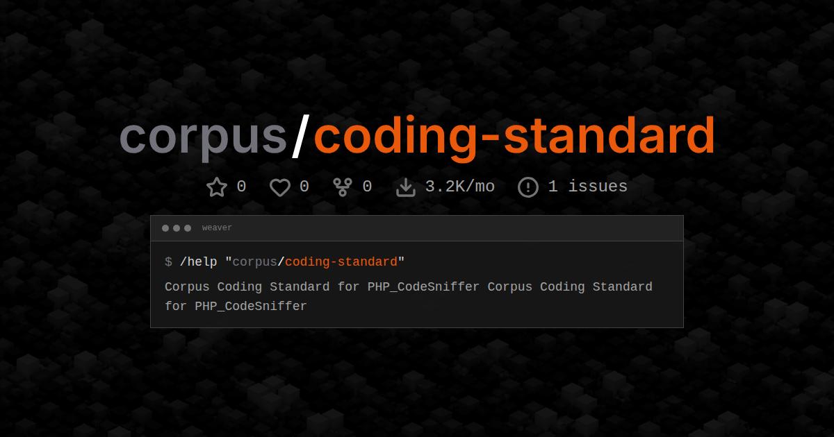 corpus/coding-standard