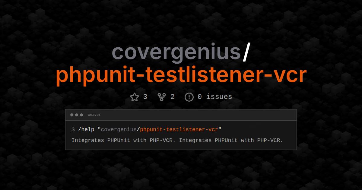 covergenius/phpunit-testlistener-vcr