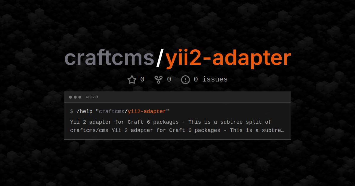 craftcms/yii2-adapter