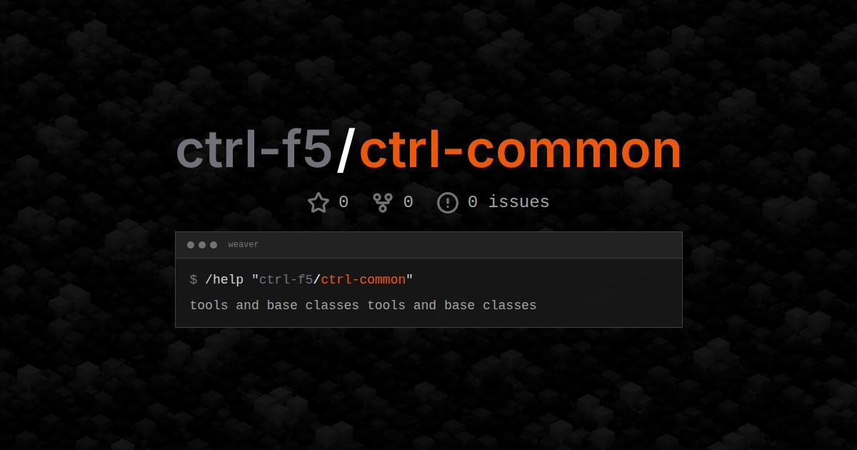 ctrl-f5/ctrl-common