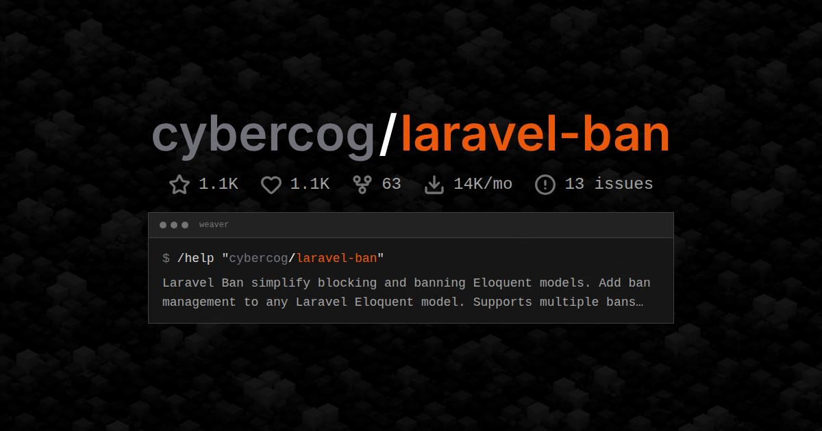 cybercog/laravel-ban