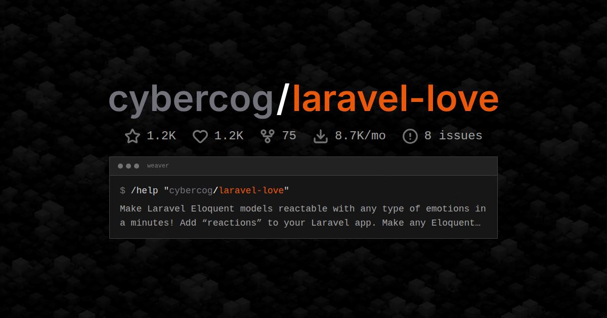 cybercog/laravel-love