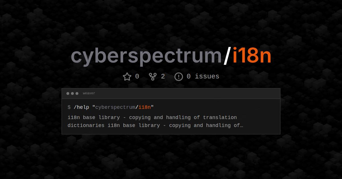 cyberspectrum/i18n