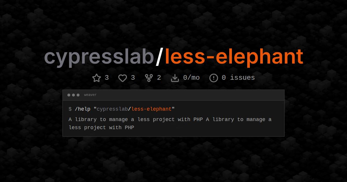 cypresslab/less-elephant