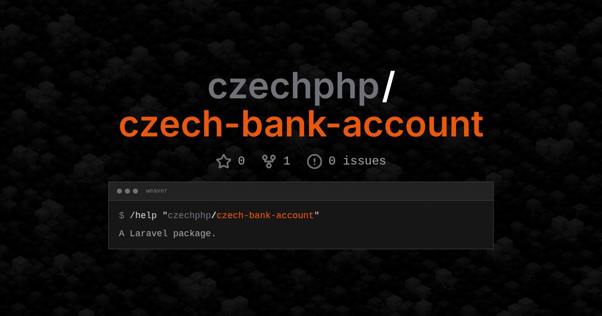 czechphp/czech-bank-account