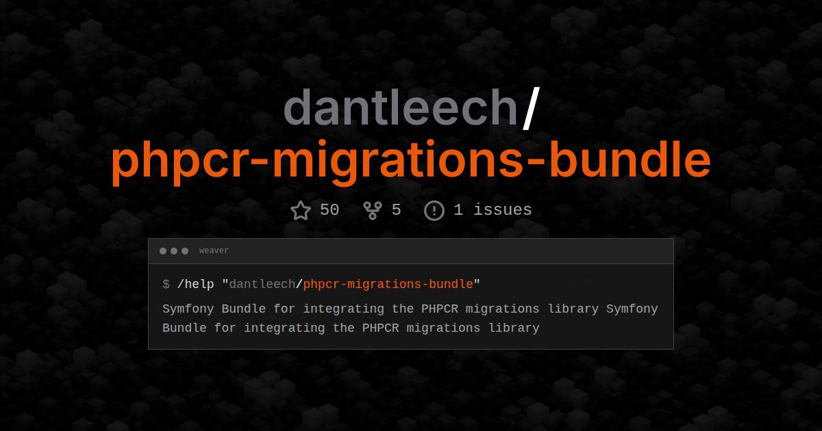 dantleech/phpcr-migrations-bundle