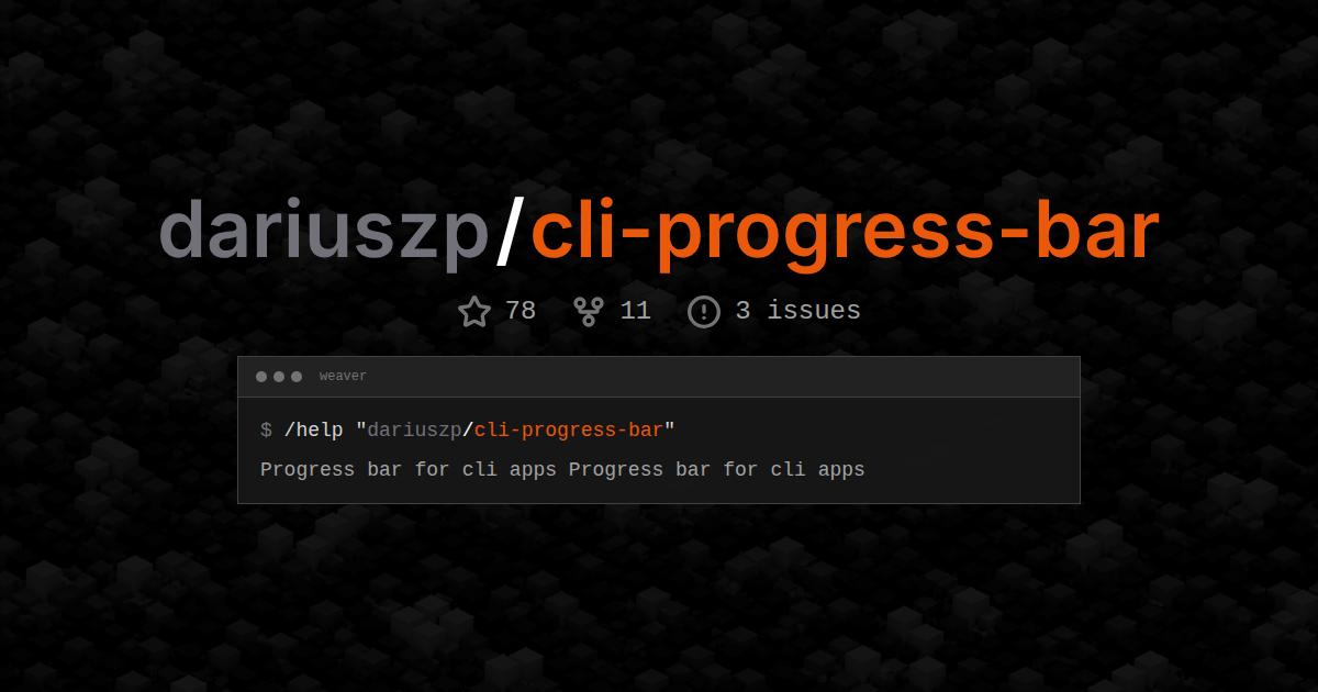 dariuszp/cli-progress-bar