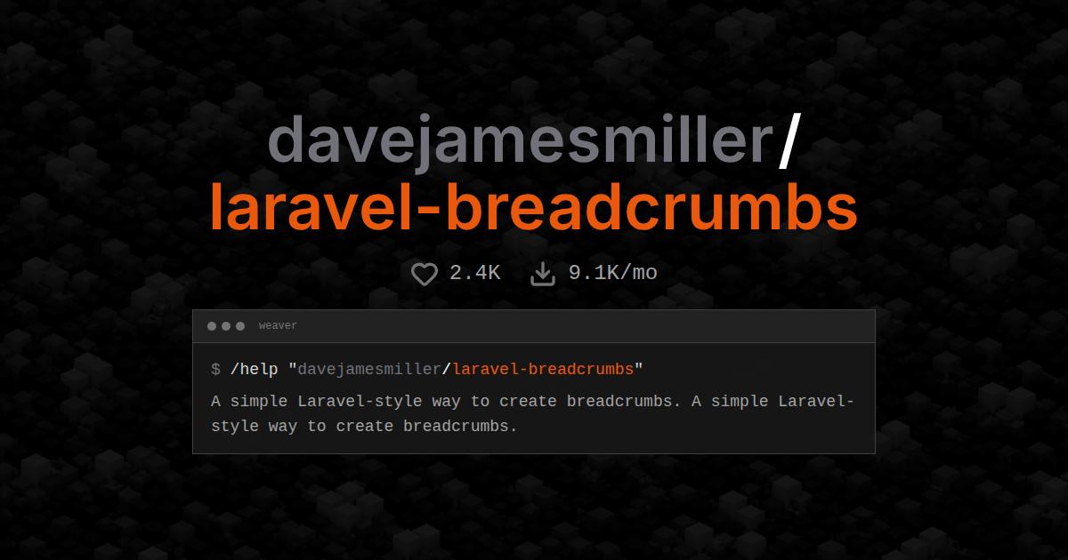 davejamesmiller/laravel-breadcrumbs