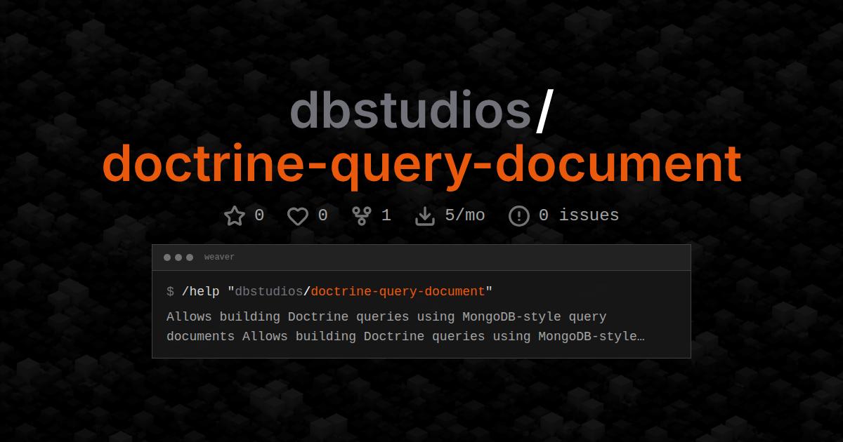 dbstudios/doctrine-query-document