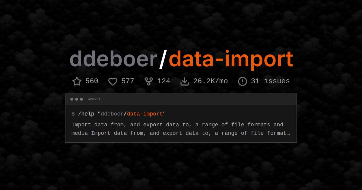ddeboer/data-import