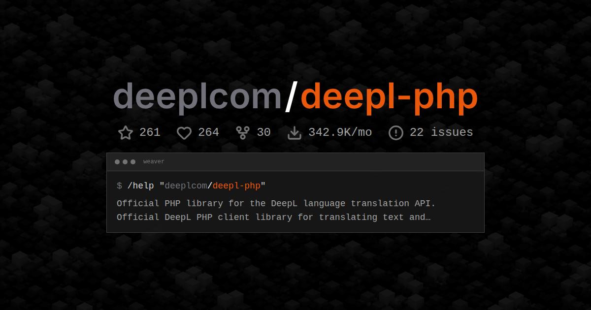 deeplcom/deepl-php