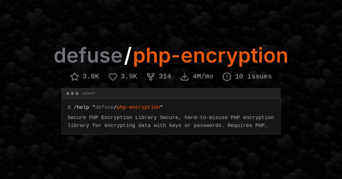 defuse/php-encryption