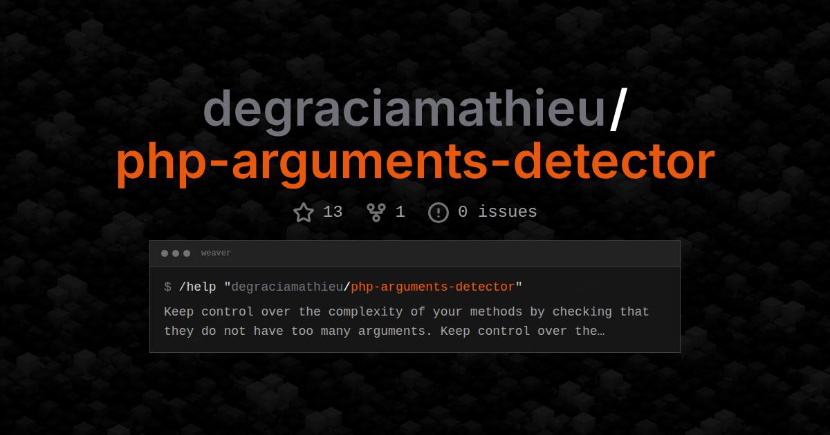 degraciamathieu/php-arguments-detector