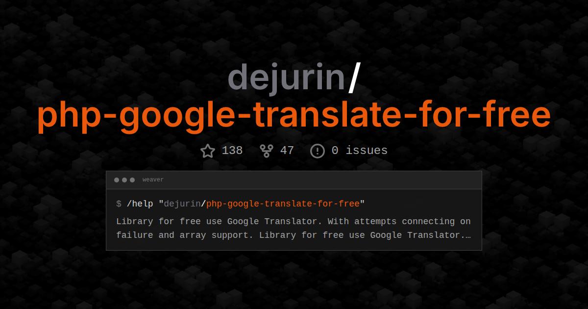 dejurin/php-google-translate-for-free