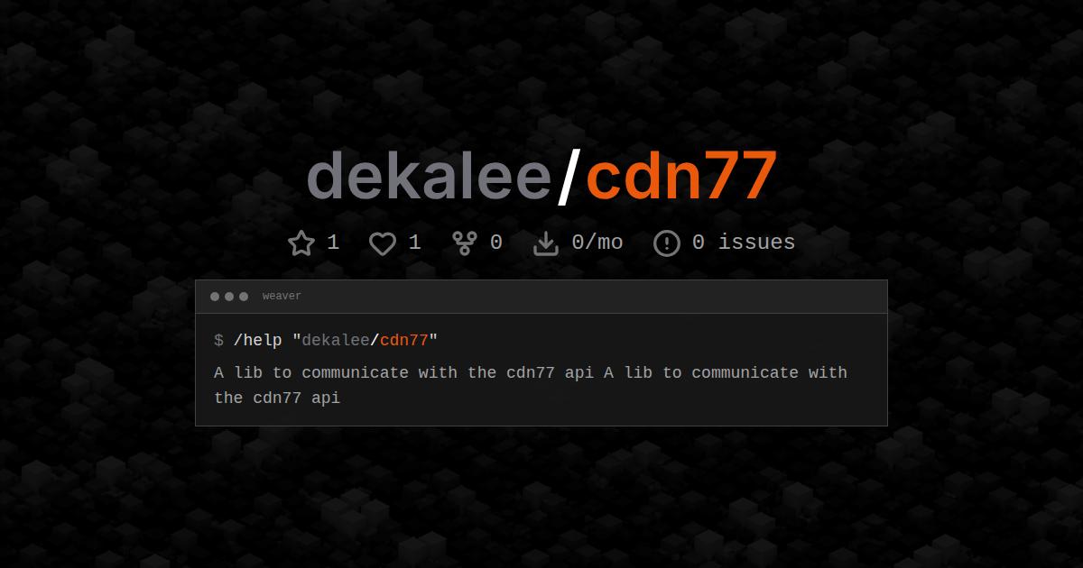dekalee/cdn77