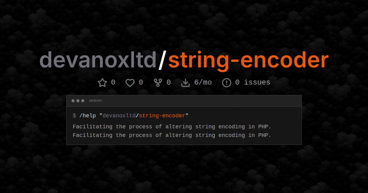 devanoxltd/string-encoder
