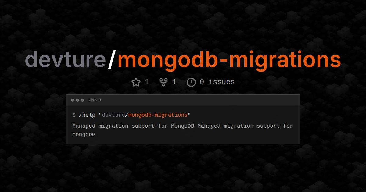 devture/mongodb-migrations
